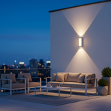 Vaselle | Nordic Up Down LED Outdoor Wall Light with Frosted Acrylic and IP65 Waterproof Aluminium Design