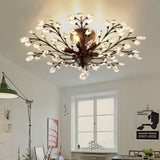 Velienne | Dimmable Floral Crystal Chandelier for Living & Dining Spaces