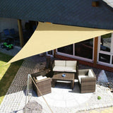 Valior | UV Shade Sail Canopy in Grey and Beige for Garden, Patio and Balcony, Triangle and Rectangle