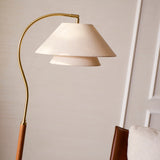 Silvara | Modern Floor Lamp with Double Fabric Shade Design for Refined Living Spaces