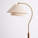 Silvara | Modern Floor Lamp with Double Fabric Shade Design for Refined Living Spaces