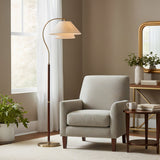 Silvara | Modern Floor Lamp with Double Fabric Shade Design for Refined Living Spaces