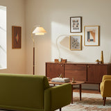 Silvara | Modern Floor Lamp with Double Fabric Shade Design for Refined Living Spaces