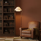 Silvara | Modern Floor Lamp with Double Fabric Shade Design for Refined Living Spaces