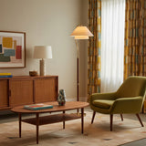 Silvara | Modern Floor Lamp with Double Fabric Shade Design for Refined Living Spaces