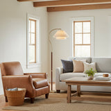 Silvara | Modern Floor Lamp with Double Fabric Shade Design for Refined Living Spaces