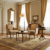 Silvara | Modern Floor Lamp with Double Fabric Shade Design for Refined Living Spaces