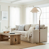 Silvara | Modern Floor Lamp with Double Fabric Shade Design for Refined Living Spaces