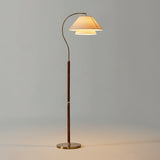 Silvara | Modern Floor Lamp with Double Fabric Shade Design for Refined Living Spaces