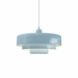 Veloraine | Triple Layer Disc Macaron Pendant Light With Aluminium Shade in Multiple Colours