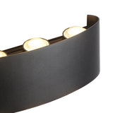 Avelira | Modern Up Down LED Outdoor Wall Light with Sandblasted Black Aluminium and 3000K Warm Light
