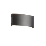 Avelira | Modern Up Down LED Outdoor Wall Light with Sandblasted Black Aluminium and 3000K Warm Light