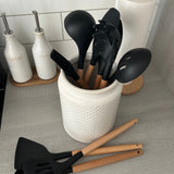 Orlyn | Heat Resistant Silicone Cooking Utensils Set for Non-Stick Pans