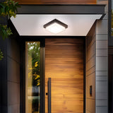 Nave | Modern Black Flush Mount Ceiling Light with IP65 Protection for Porch, Patio and Garage