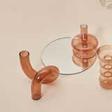 Vexor | Glass Hydroponic Vase Decorative Loop Vase for Flowers Desk Table and Modern Home Decor