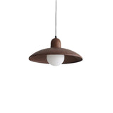 Nisellea | Wabi-Sabi Japandi Pendant Light in Walnut Finish with Warm Glow