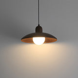 Nisellea | Wabi-Sabi Japandi Pendant Light in Walnut Finish with Warm Glow