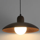 Nisellea | Wabi-Sabi Japandi Pendant Light in Walnut Finish with Warm Glow