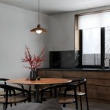 Nisellea | Wabi-Sabi Japandi Pendant Light in Walnut Finish with Warm Glow
