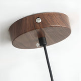 Nisellea | Wabi-Sabi Japandi Pendant Light in Walnut Finish with Warm Glow