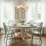 Aurevella | Modern Glam Chandelier with Blush Glass Shades for Dining & Bedroom Spaces