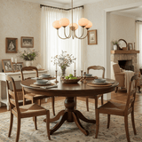 Aurevella | Modern Glam Chandelier with Blush Glass Shades for Dining & Bedroom Spaces