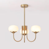 Aurevella | Modern Glam Chandelier with Blush Glass Shades for Dining & Bedroom Spaces