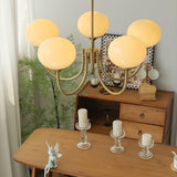 Aurevella | Modern Glam Chandelier with Blush Glass Shades for Dining & Bedroom Spaces