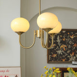 Aurevella | Modern Glam Chandelier with Blush Glass Shades for Dining & Bedroom Spaces
