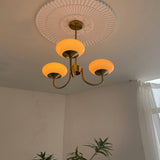 Aurevella | Modern Glam Chandelier with Blush Glass Shades for Dining & Bedroom Spaces