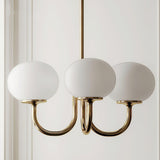 Aurevella | Modern Glam Chandelier with Blush Glass Shades for Dining & Bedroom Spaces