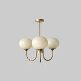 Aurevella | Modern Glam Chandelier with Blush Glass Shades for Dining & Bedroom Spaces