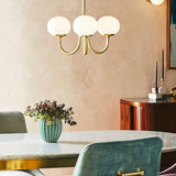 Aurevella | Modern Glam Chandelier with Blush Glass Shades for Dining & Bedroom Spaces