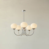 Aurevella | Modern Glam Chandelier with Blush Glass Shades for Dining & Bedroom Spaces