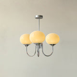 Aurevella | Modern Glam Chandelier with Blush Glass Shades for Dining & Bedroom Spaces