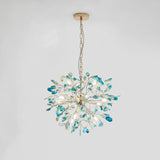 Norivana | Natural Agate Chandelier with Gold Frame for Elegant Living Spaces