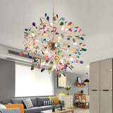 Norivana | Natural Agate Chandelier with Gold Frame for Elegant Living Spaces