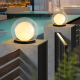 Bero | Stainless Steel Globe Fence and Pillar Lamp with E27 Fitting and IP65 for Garden and Patio