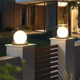 Bero | Stainless Steel Globe Fence and Pillar Lamp with E27 Fitting and IP65 for Garden and Patio