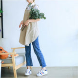 Beltoz | Cotton Linen Apron Dress Cross Back Kitchen Apron with Pockets for Cooking and Everyday Use