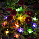 Melique | Solar Flower String Lights with 8 Modes and Multicolour LED for Garden, Patio and Balcony