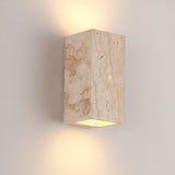 Orelina | Travertine Stone Outdoor Wall Light with Warm 3000K LED and Waterproof IP65 Exterior Design