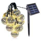 Sorielle | Moroccan Ball Solar and Battery String Lights in Warm White and Multicolour for Garden and Patio