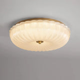 Velrixa | Luxury Glass Ceiling Light Modern LED Flush Mount with Textured Glass for Living Room and Dining Room