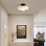 Belle | French Bauhaus Ceiling Light in Brass & Glass