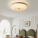 Velrixa | Luxury Glass Ceiling Light Modern LED Flush Mount with Textured Glass for Living Room and Dining Room