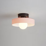 Belle | French Bauhaus Ceiling Light in Brass & Glass