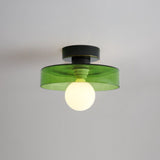 Belle | French Bauhaus Ceiling Light in Brass & Glass