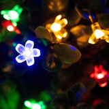 Melique | Solar Flower String Lights with 8 Modes and Multicolour LED for Garden, Patio and Balcony