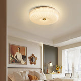Velrixa | Luxury Glass Ceiling Light Modern LED Flush Mount with Textured Glass for Living Room and Dining Room